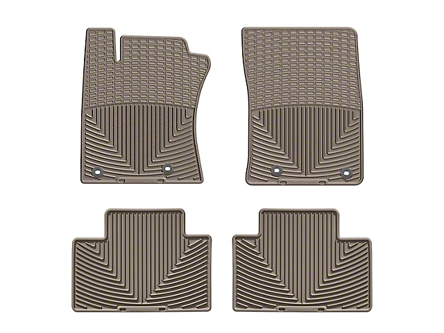 Weathertech All-Weather Front and Rear Rubber Floor Mats; Tan (18-23 Tacoma w/ Automatic Transmission)