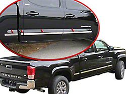Body Molding Insert Trim Kit; Stainless Steel (16-23 Tacoma Double Cab w/ 6-Foot Bed)