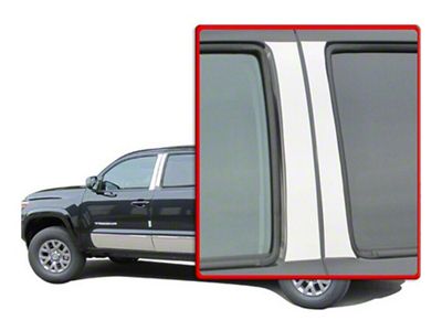 Pillar Post Trim; Stainless Steel (16-23 Tacoma Double Cab)