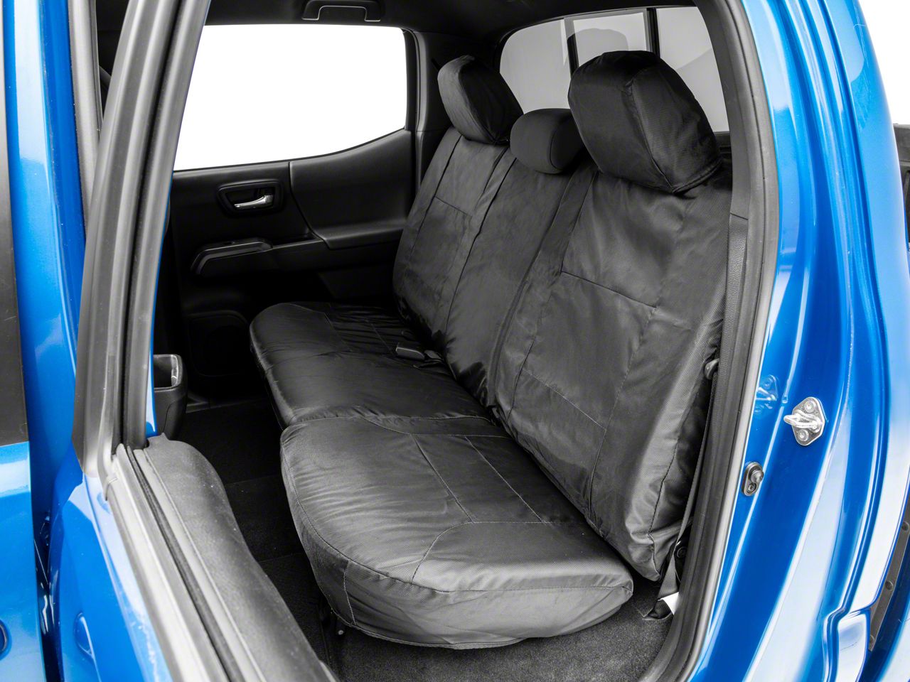 Coverking Tacoma Cordura Ballistic Custom-Fit Rear Seat Cover; Black  CSC1E1TT9837 (16-23 Tacoma Double Cab) Free Shipping