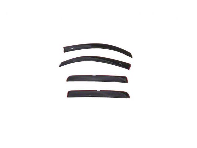 Low Profile Color-Match Ventvisor Window Deflectors; Front and Rear; Black (16-23 Tacoma Double Cab)