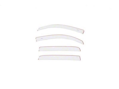 Low Profile Color-Match Ventvisor Window Deflectors; Front and Rear; Super White (16-23 Tacoma Double Cab)