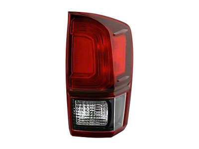 OE Style Tail Light; Black Housing; Red Clear Lens; Passenger Side (18-19 Tacoma)