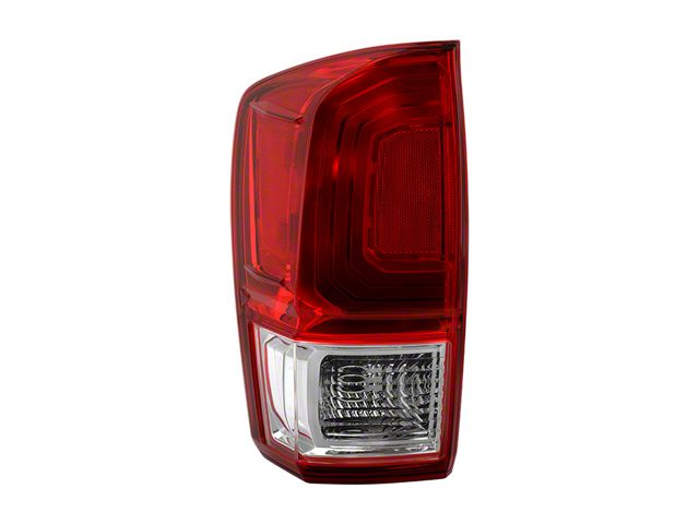 OE Style Tail Light; Chrome Housing; Red/Clear Lens; Driver Side (16-17 Tacoma)