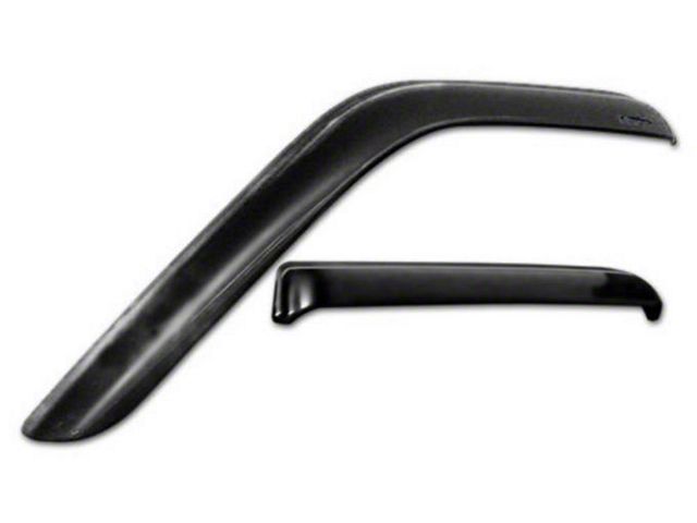 Tape-Onz Sidewind Deflectors; Front and Rear; Smoke (05-15 Tacoma Access Cab)