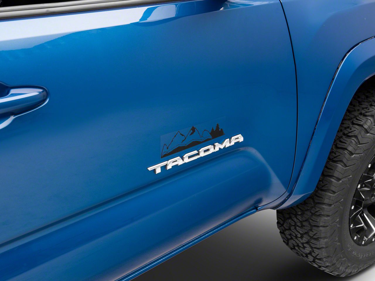 SEC10 Tacoma Emblem Surround Mountain Decal; Matte Black TT9642 (05-24 ...