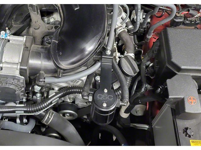 J&L 3.0 Oil Separator; Black Anodized; Driver Side (05-15 4.0L Tacoma)