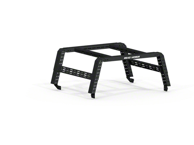 Road Armor TRECK Adjustable Bed Rack System; Textured Black (05-23 Tacoma)