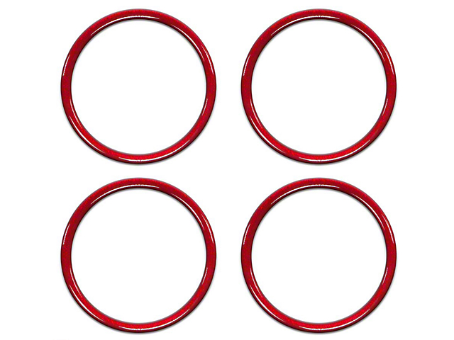 A/C Vent Ring Accents; Ruby Red (16-22 Tacoma)