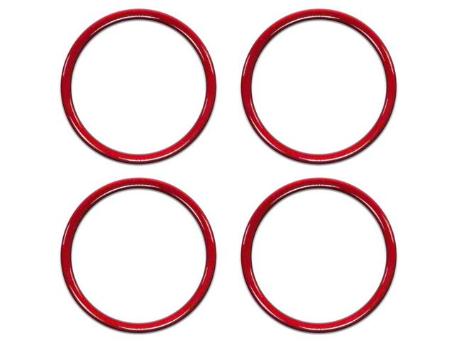 A/C Vent Ring Accents; Ruby Red (16-23 Tacoma)