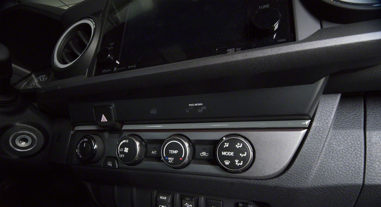 Above Climate Control Accent Trim Strip; Cement Gray (16-23 Tacoma)