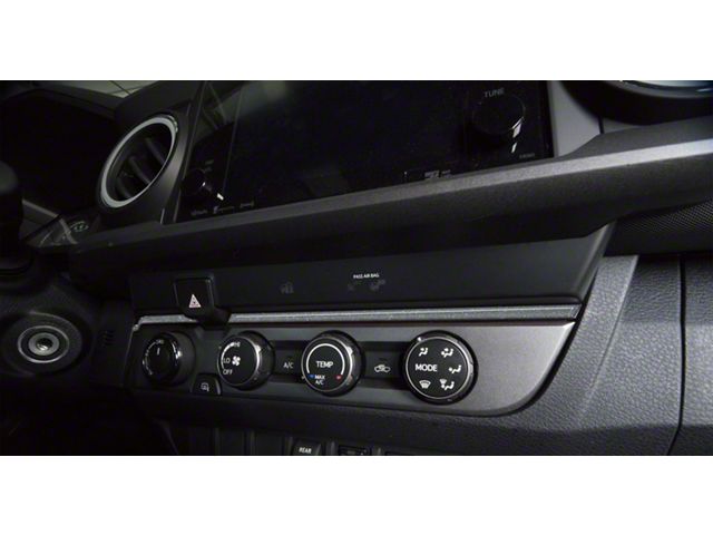 Above Climate Control Accent Trim Strip; Charcoal Silver (16-23 Tacoma)