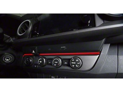 Above Climate Control Accent Trim Strip; Gloss TRD Red (16-23 Tacoma)
