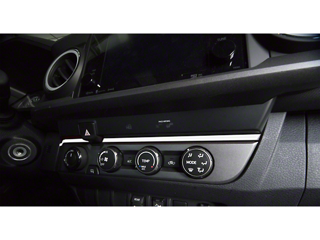 Above Climate Control Accent Trim Strip; Gloss White (16-22 Tacoma)