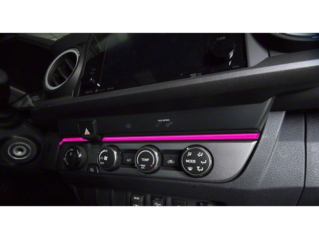 Above Climate Control Accent Trim Strip; Hot Pink (16-23 Tacoma)