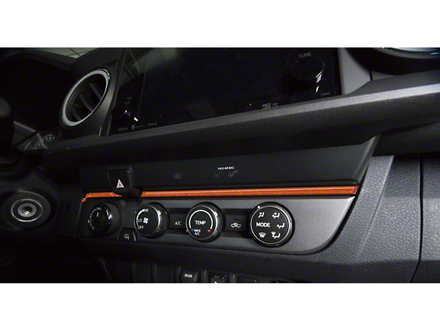 Above Climate Control Accent Trim Strip; Inferno (16-22 Tacoma)