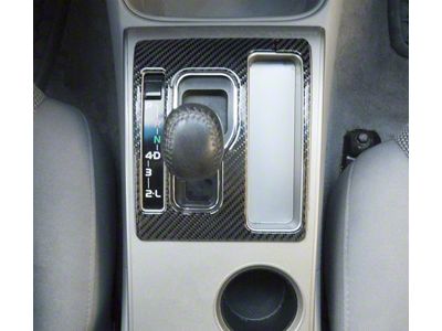Automatic Transmission Center Console Shifter Accent Trim; Domed Carbon Fiber (05-15 Tacoma)