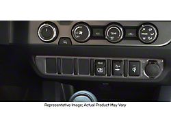 Center Dash 5-Switch Panel Accent Trim; Charcoal Silver (16-23 Tacoma)
