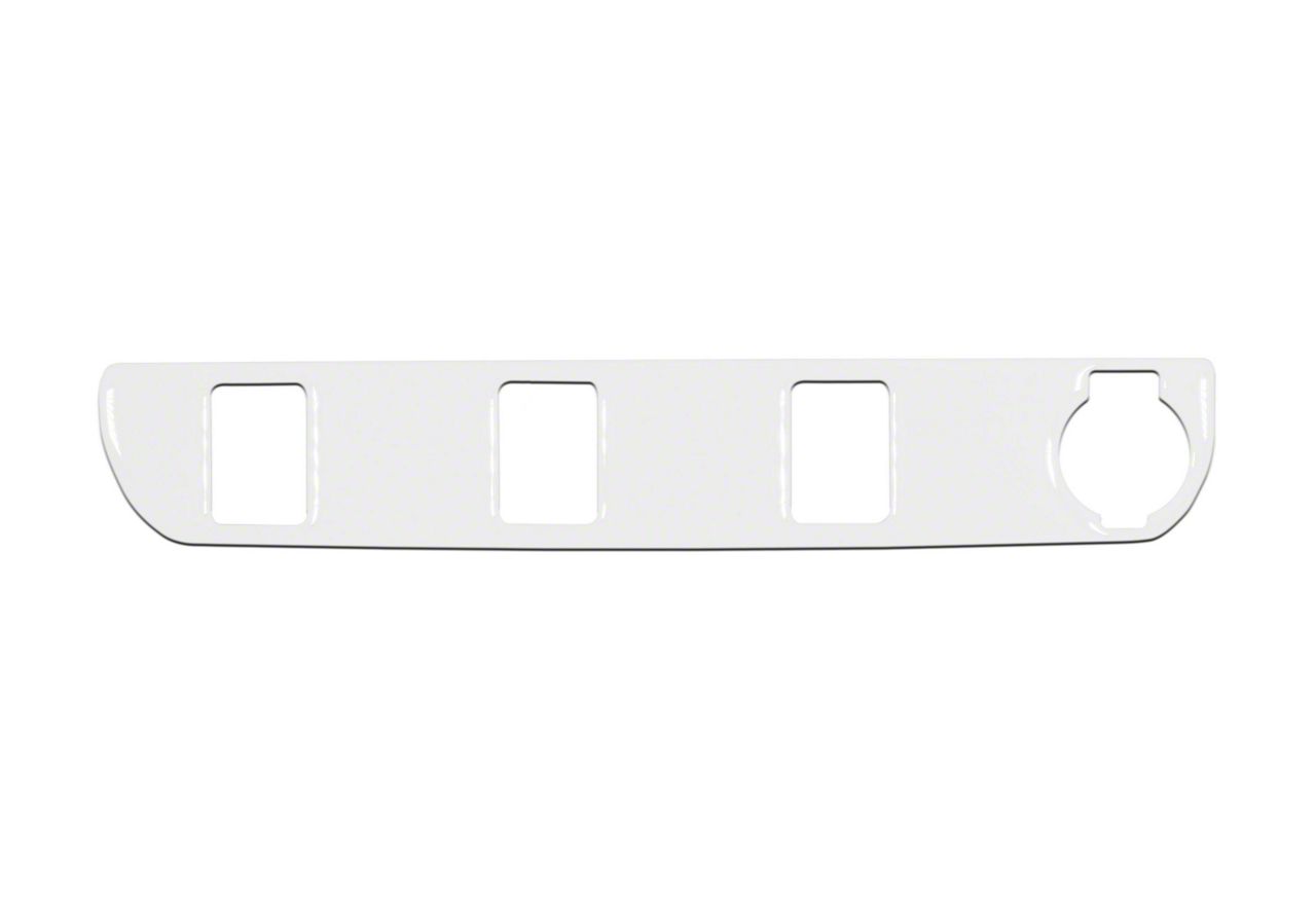 Center Dash 3-Switch Panel Accent Trim; Gloss White (16-23 Tacoma)
