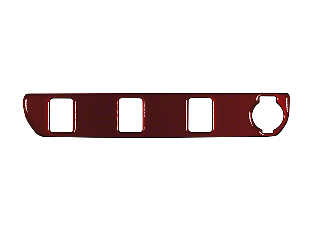 Center Dash 3-Switch Panel Accent Trim; Ruby Red (16-22 Tacoma)