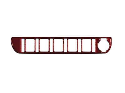 Center Dash 5-Switch Panel Accent Trim; Ruby Red (16-23 Tacoma)