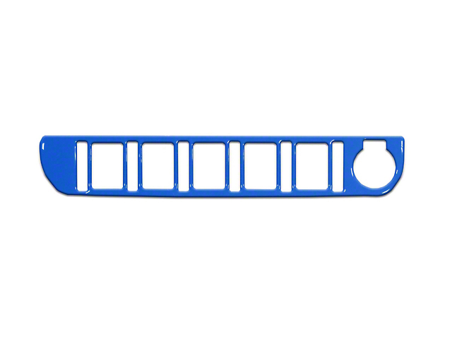 Center Dash 5-Switch Panel Accent Trim; Voodoo Blue (16-23 Tacoma)