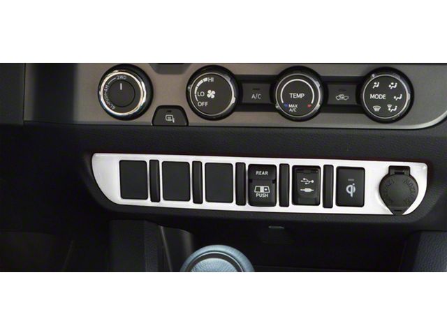 Center Dash 6-Switch Panel Accent Trim; Gloss White (16-23 Tacoma)