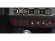 Center Dash 6-Switch Panel Accent Trim; Ruby Red (16-23 Tacoma)