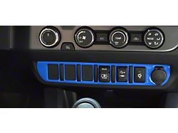 Center Dash 6-Switch Panel Accent Trim; Voodoo Blue (16-23 Tacoma)