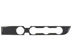 Climate Control Accent Trim; Domed Carbon Fiber (16-23 4WD Tacoma w/ Key Ignition)