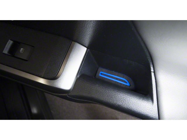 Door Armrest Foam Inserts; Black/Blue (16-23 Tacoma Double Cab)