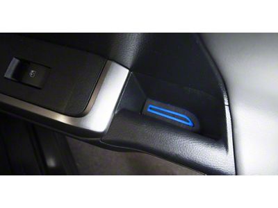Door Armrest Foam Inserts; Black/Blue (16-23 Tacoma Access Cab)