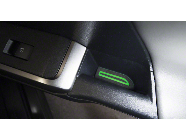 Door Armrest Foam Inserts; Black/Green (16-22 Tacoma Double Cab)