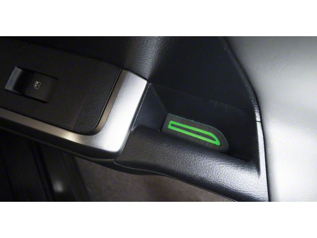 Door Armrest Foam Inserts; Black/Green (16-23 Tacoma Double Cab)