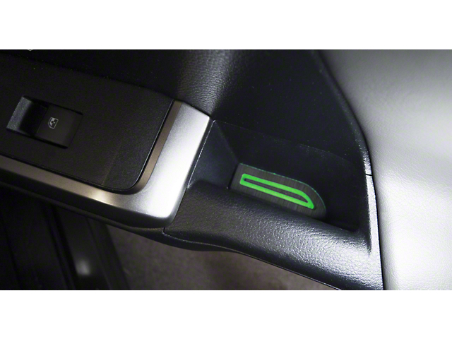 Door Armrest Foam Inserts; Black/Green (16-22 Tacoma Access Cab)
