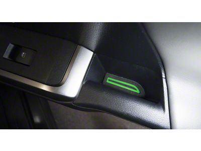 Door Armrest Foam Inserts; Black/Green (16-23 Tacoma Access Cab)