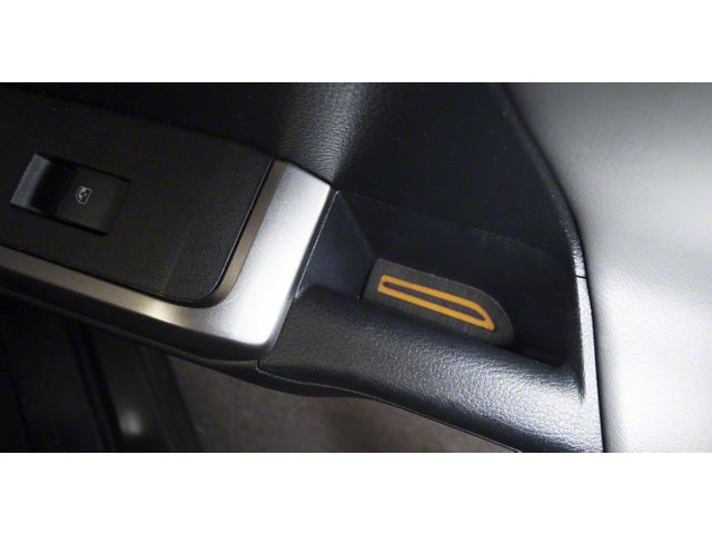 Door Armrest Foam Inserts; Black/Orange (16-23 Tacoma Double Cab)