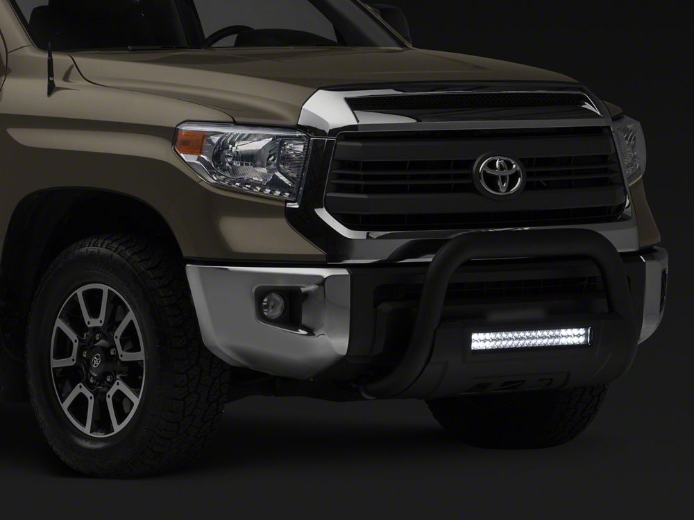 Barricade 3.50-Inch Bull Bar with Skid Plate and 20-Inch LED Light Bar;  Textured Black (07-21 Tundra)