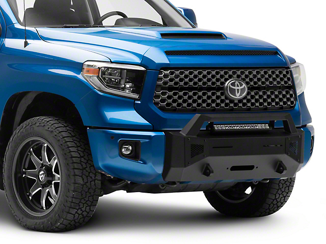 Barricade HD Stubby Front Bumper with Winch Mount and 20-Inch Single Row LED Light Bar (14-21 Tundra)