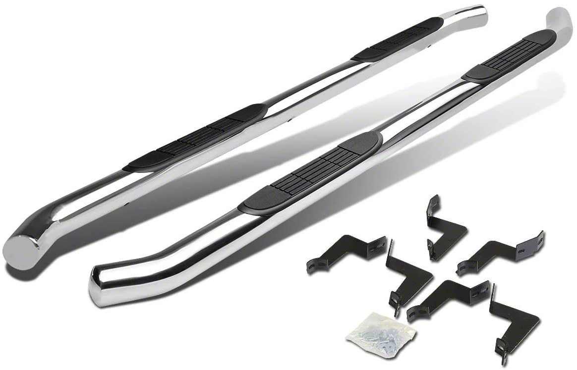 3-Inch Round Side Step Bars; Chrome (07-21 Tundra CrewMax)
