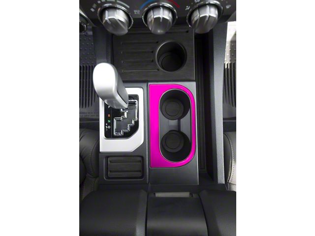 Center Console Cup Holder Replacement Accent Trim; Hot Pink (14-21 Tundra)