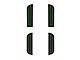 Door Armrest Foam Inserts; Black/Green (14-21 Tundra Double Cab)