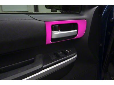 Front Door Handle Accent Trim; Hot Pink (14-21 Tundra w/o Memory Seat Button)