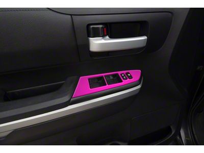 Front Door Switch Panel Accent Trim; Hot Pink (14-21 Tundra)