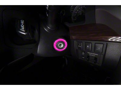 Key Ignition Accent Trim; Hot Pink (14-21 Tundra)