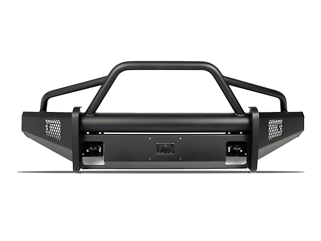 Fab Fours Black Steel Elite Front Bumper with Pre-Runner Guard; Matte Black (07-13 Tundra)