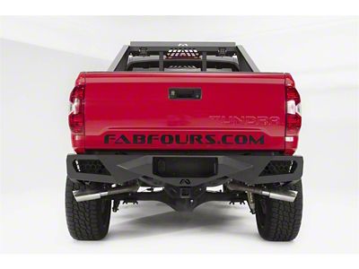 Fab Fours Vengeance Rear Bumper; Not Pre-Drilled for Backup Sensors; Bare Steel (14-21 Tundra)