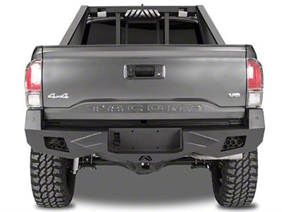 Fab Fours Vengeance Rear Bumper; Pre-Drilled for Backup Sensors; Bare Steel (14-21 Tundra)