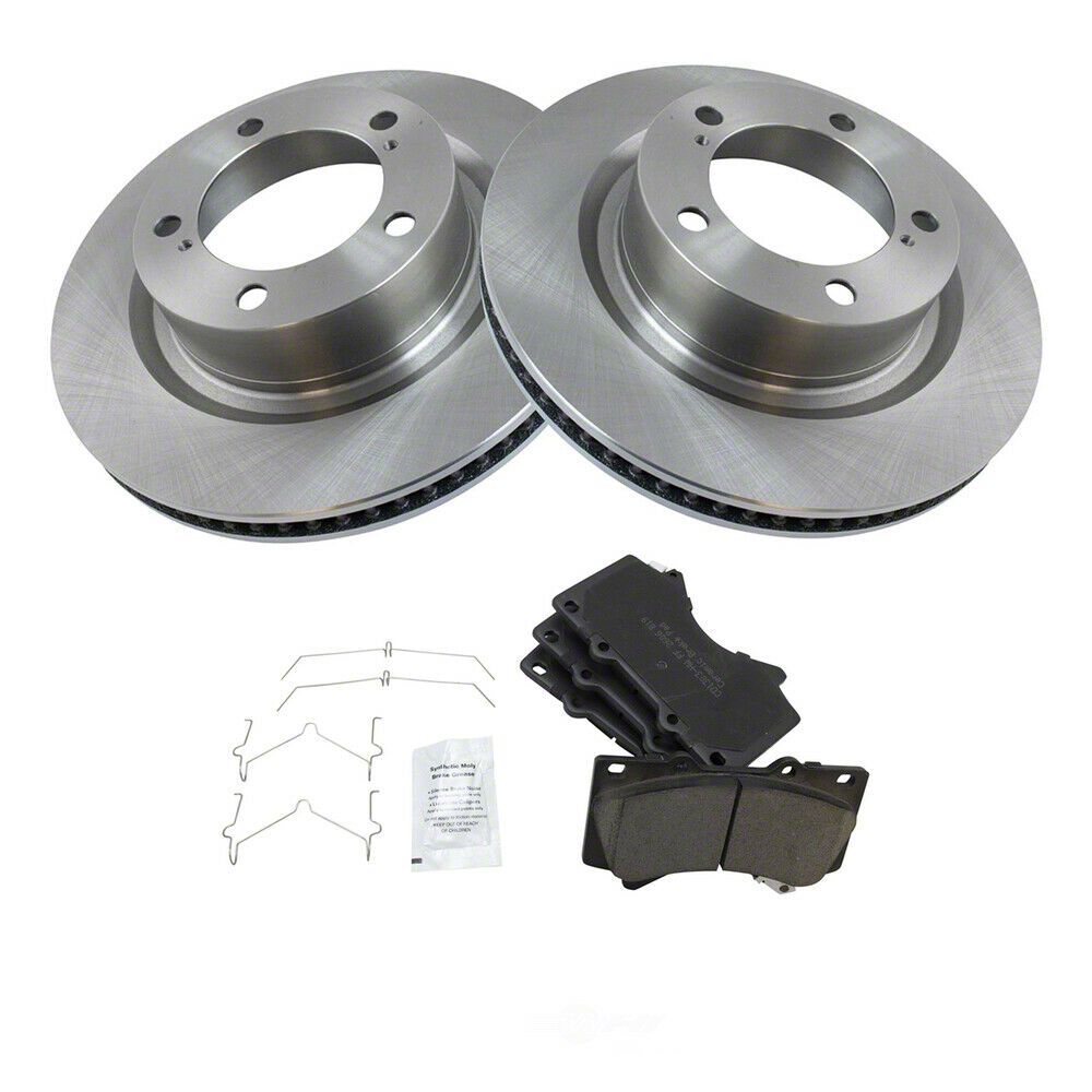Ceramic 5-Lug Brake Rotor and Pad Kit; Front (07-21 Tundra)