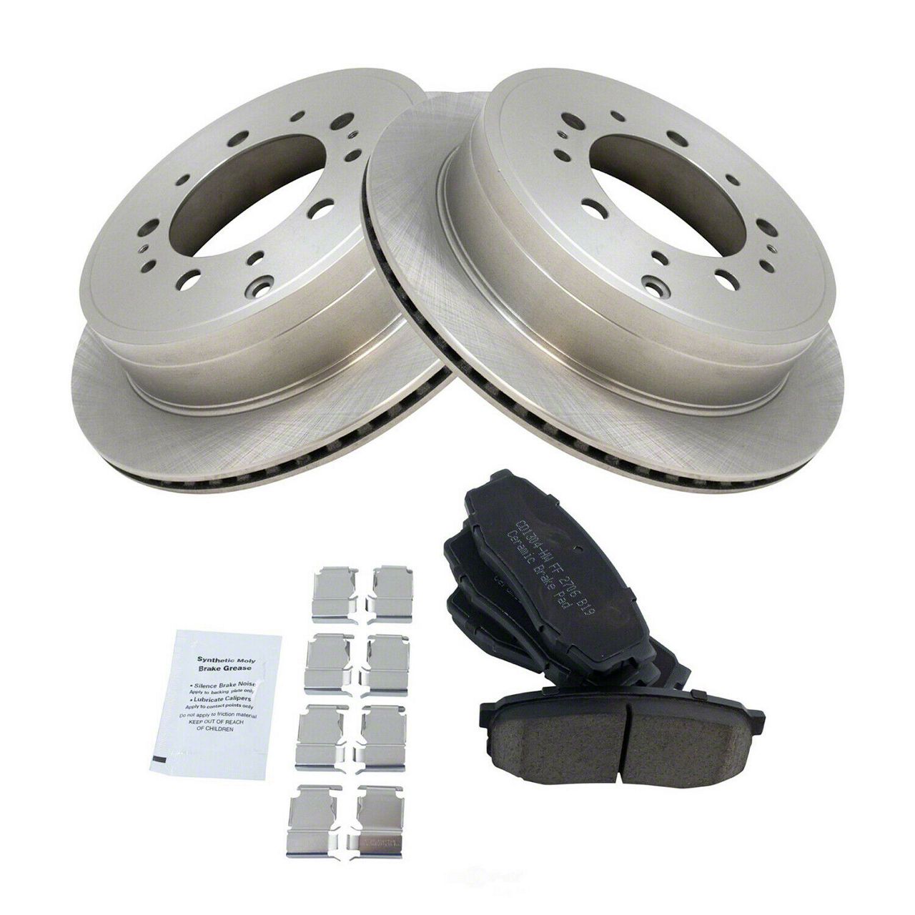 Ceramic 5-Lug Brake Rotor and Pad Kit; Rear (07-21 Tundra)